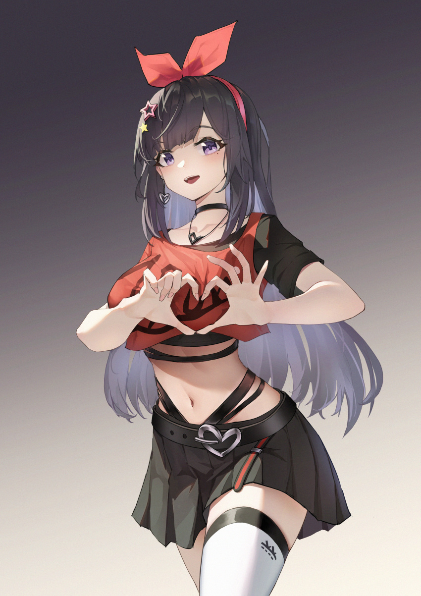 1girl, :d, a-soul, absurdres, bella_(a-soul), belt, belt_buckle, black_choker