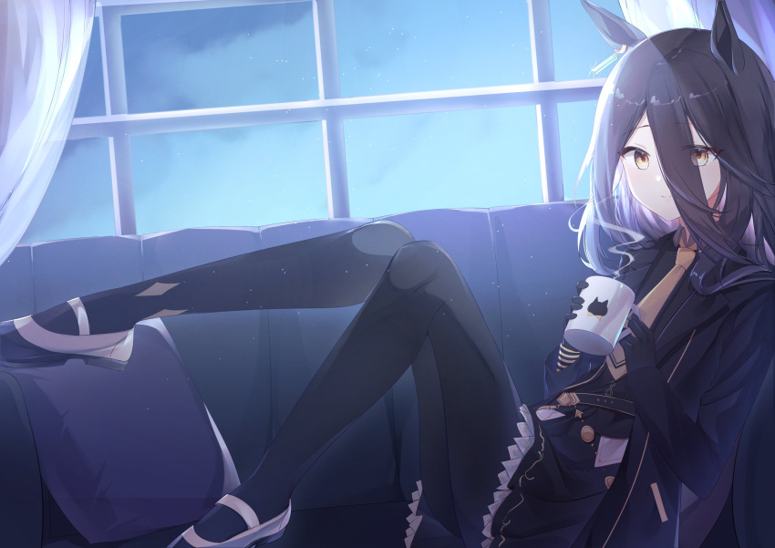 1girl, absurdres, animal_ears, bangs, belt, black_gloves, black_hair, black_jacket