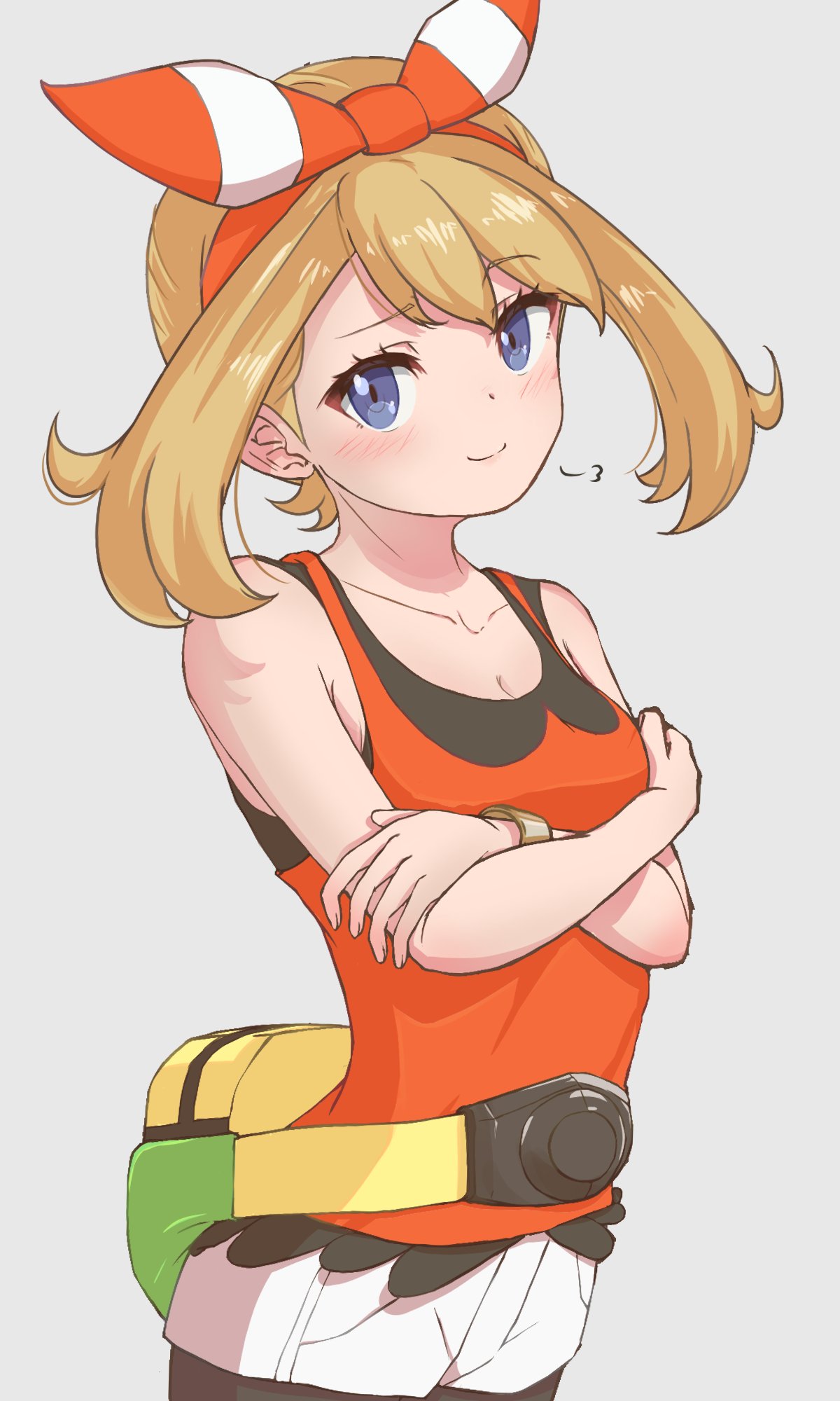 1girl, akatsuki_(akatsukinotsuki), bangs, bare_shoulders, blue_eyes, bow, bracelet, breasts