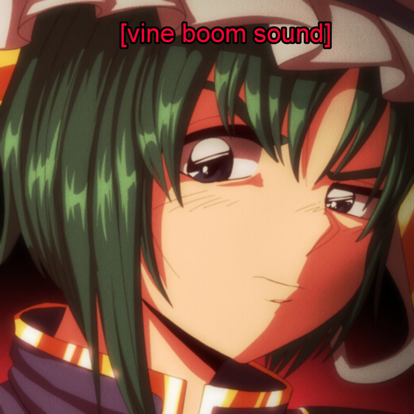 1990s_(style), 1girl, asymmetrical_hair, bangs, black_eyes, closed_mouth, commentary, dwayne_johnson