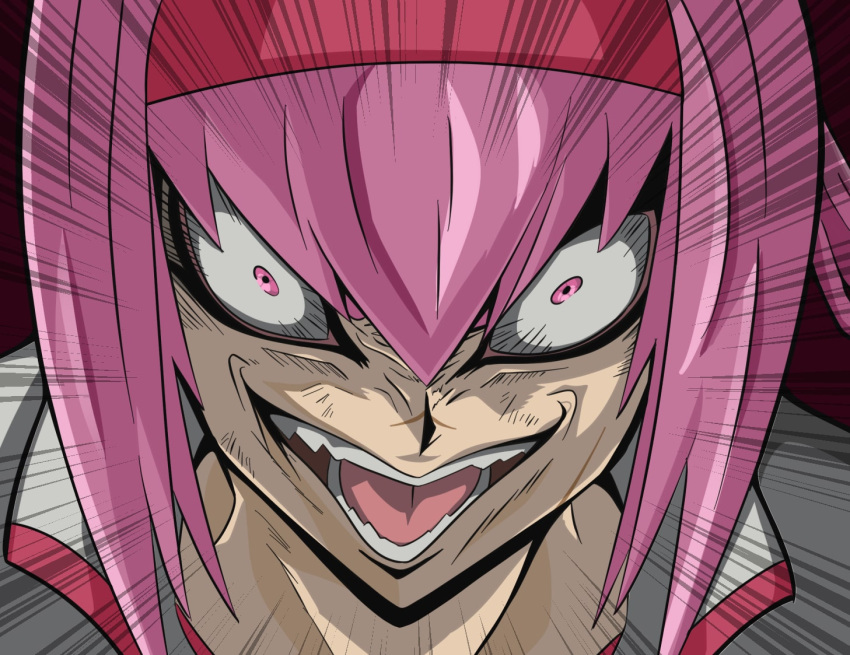 haru_urara_(umamusume), parody, pink_eyes, pink_hair, shingetsu_rei, umamusume, vector_(yu-gi-oh!), yu-gi-oh!