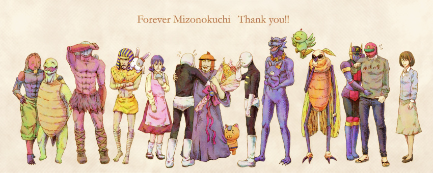 cigar_(alcari), devil_neko, flower, gamess_(sunred), general_vamp, hell_wolf, highres, hug