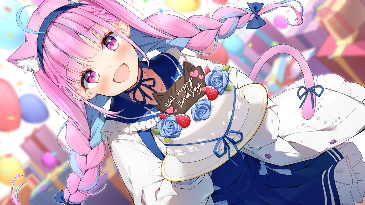 1girl, :d, ahoge, animal_ear_fluff, animal_ears, ballot, bangs, blue_bow