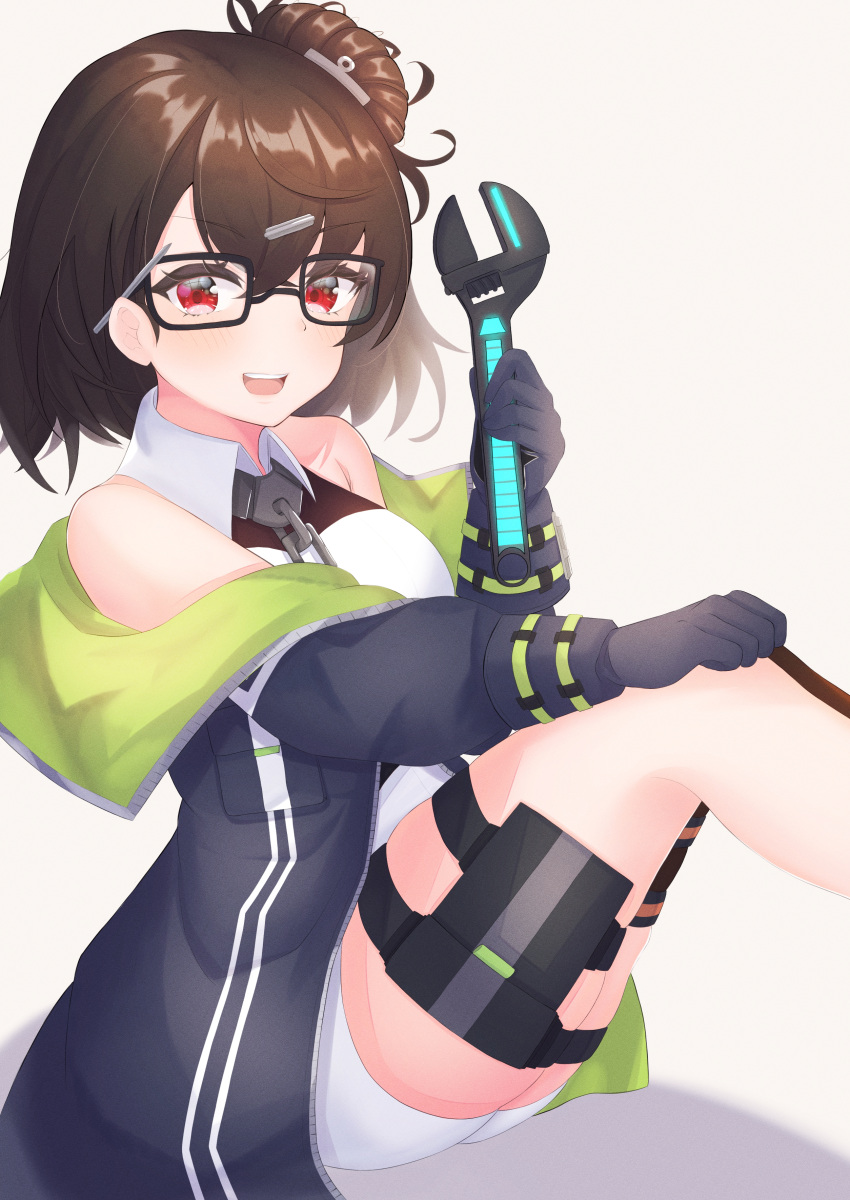 1girl, absurdres, asymmetrical_legwear, azur_lane, black_gloves, blue_coat, breasts, brown_hair