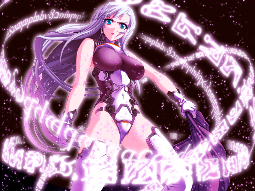 1girl, bangs, black_background, blue_eyes, boots, breasts, breasts_apart, covered_navel
