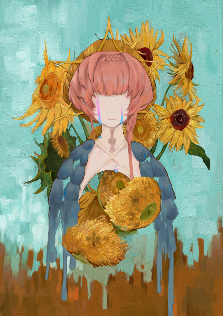 1girl, absurdres, bangs, braid, buckle, commentary, cropped_torso, crown_braid