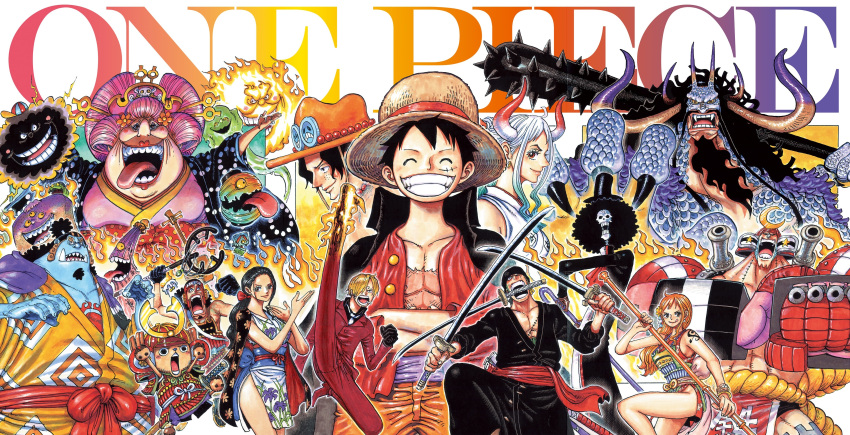 4girls, 6+boys, :p, absurdres, armor, black_hair, blonde_hair, brook