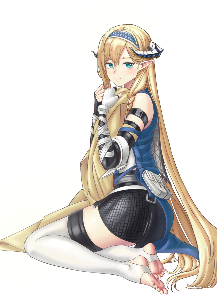 1girl, absurdres, an_yb, arknights, arm_strap, ass, asymmetrical_gloves, bangs