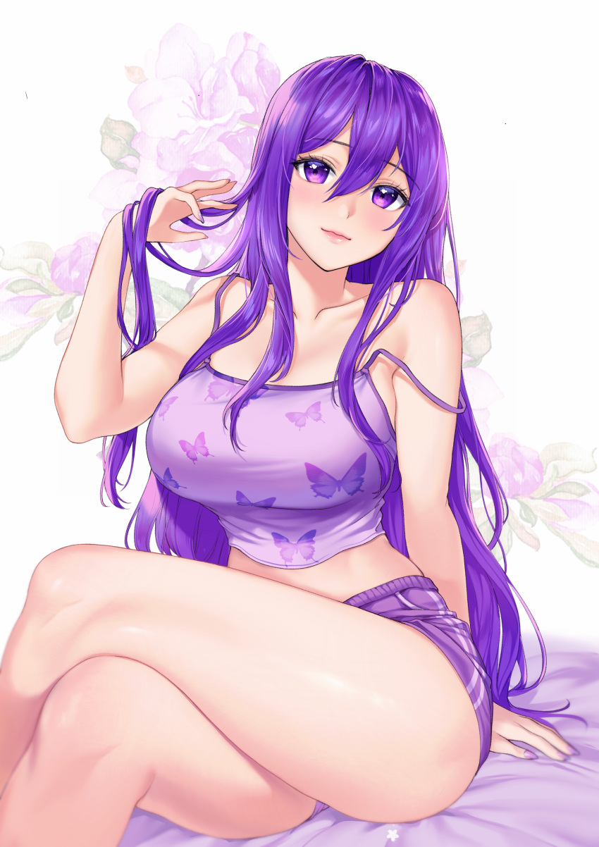 1girl, absurdres, animal_print, babydoll, bangs, bare_arms, bare_legs, bare_shoulders