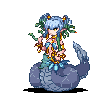 animated, animated_gif, exet, gif, greek_mythology, idle_animation, lamia, lowres