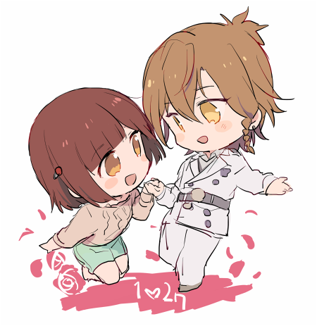 dance_with_devils, duo, fanart, female, male, pixiv_id_4825799, sogami_urie, tachibana_ritsuka