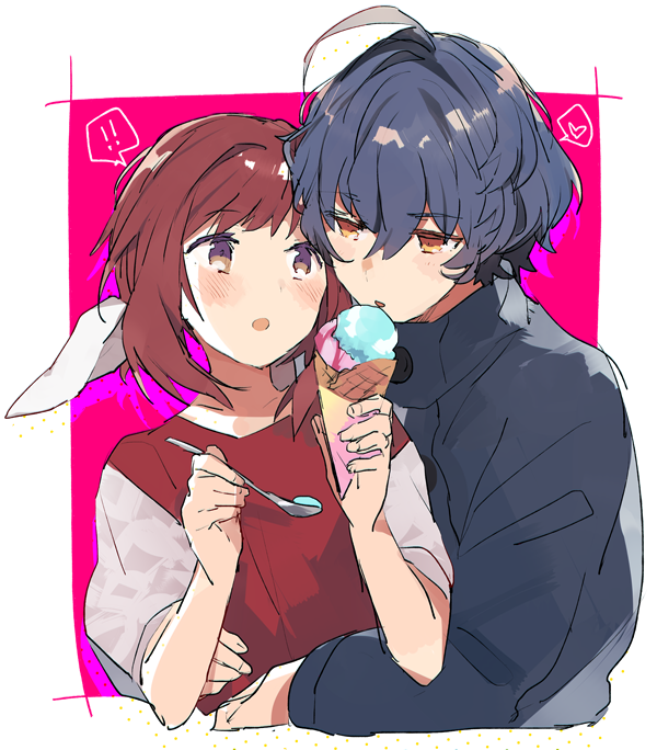 charade_maniacs, duo, fanart, female, haizi_takumi, male, pixiv_id_4825799, sena_hiyori