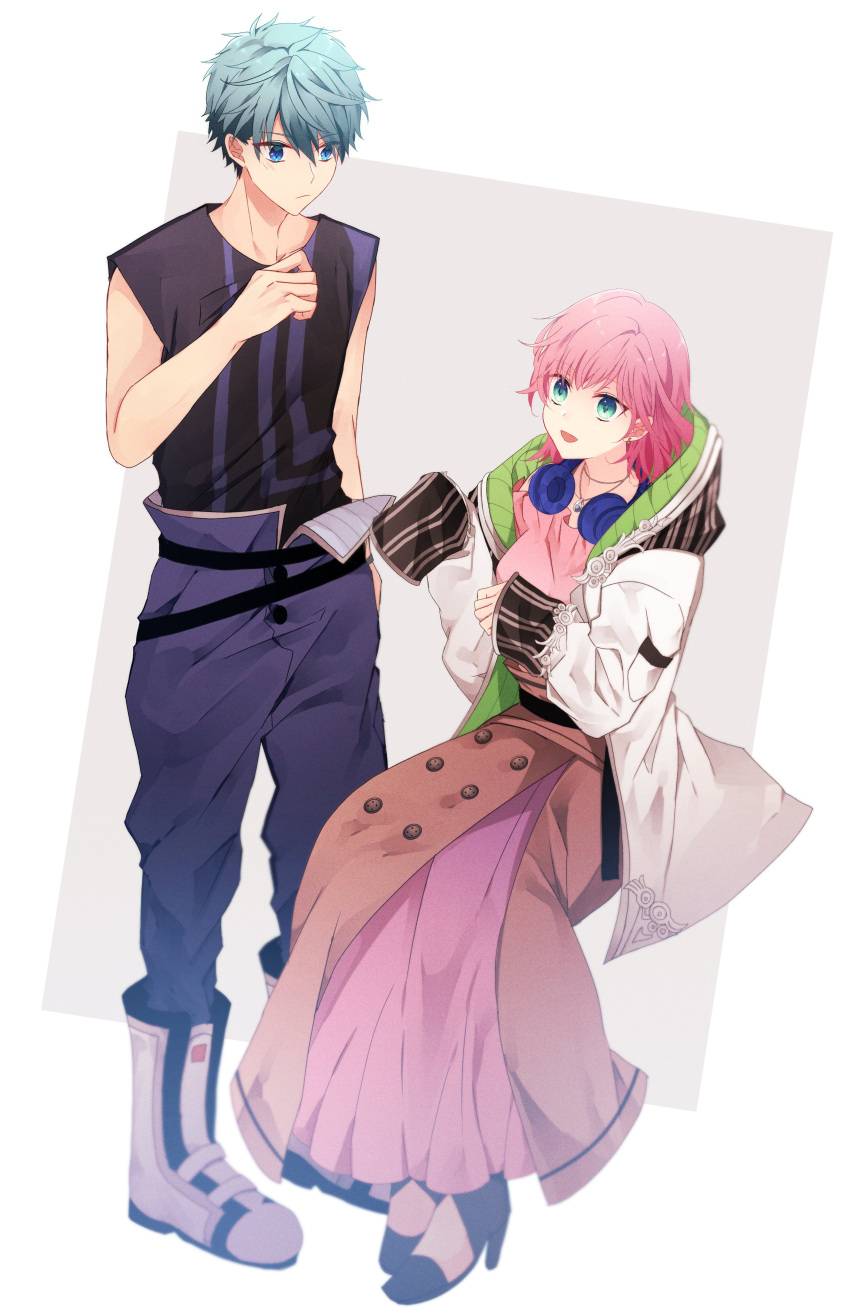 ange_(angelique_luminarise), angelique_luminarise, duo, fanart, female, kanata_(angelique_luminarise), male, tekodeteko