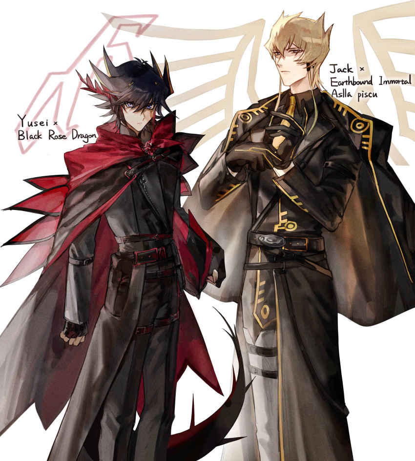 2boys, 2rzmcaizerails6, absurdres, adjusting_clothes, adjusting_gloves, bangs, belt, belt_buckle