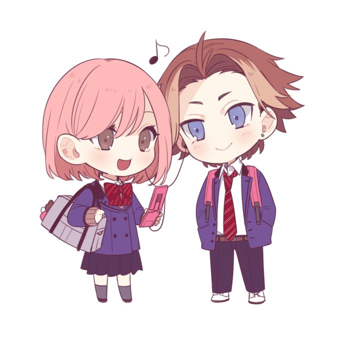 bambi_(tokimeki_memorial_girl's_side_3rd_story), duo, fanart, female, male, niina_junpei, pixiv_id_11338758, tokimeki_memorial_girl's_side_3rd_story