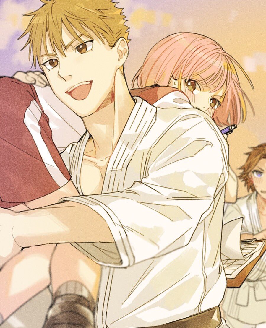 bambi_(tokimeki_memorial_girl's_side_3rd_story), fanart, female, fujiyama_arashi, male, niina_junpei, pixiv_id_11338758, tokimeki_memorial_girl's_side_3rd_story