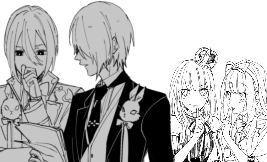 airi_(shiro_to_kuro_no_alice), fanart, female, luna_(shiro_to_kuro_no_alice), male, pixiv_id_11338758, rain_(shiro_to_kuro_no_alice), shiro_to_kuro_no_alice, snow_(shiro_to_kuro_no_alice)