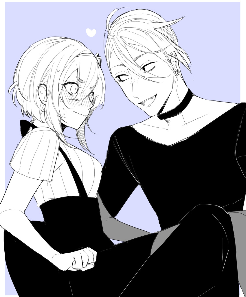 akagami_mashiro, duo, fanart, female, kyoukai_no_shirayuki, male, pixiv_id_11338758, sumifu_shikimi