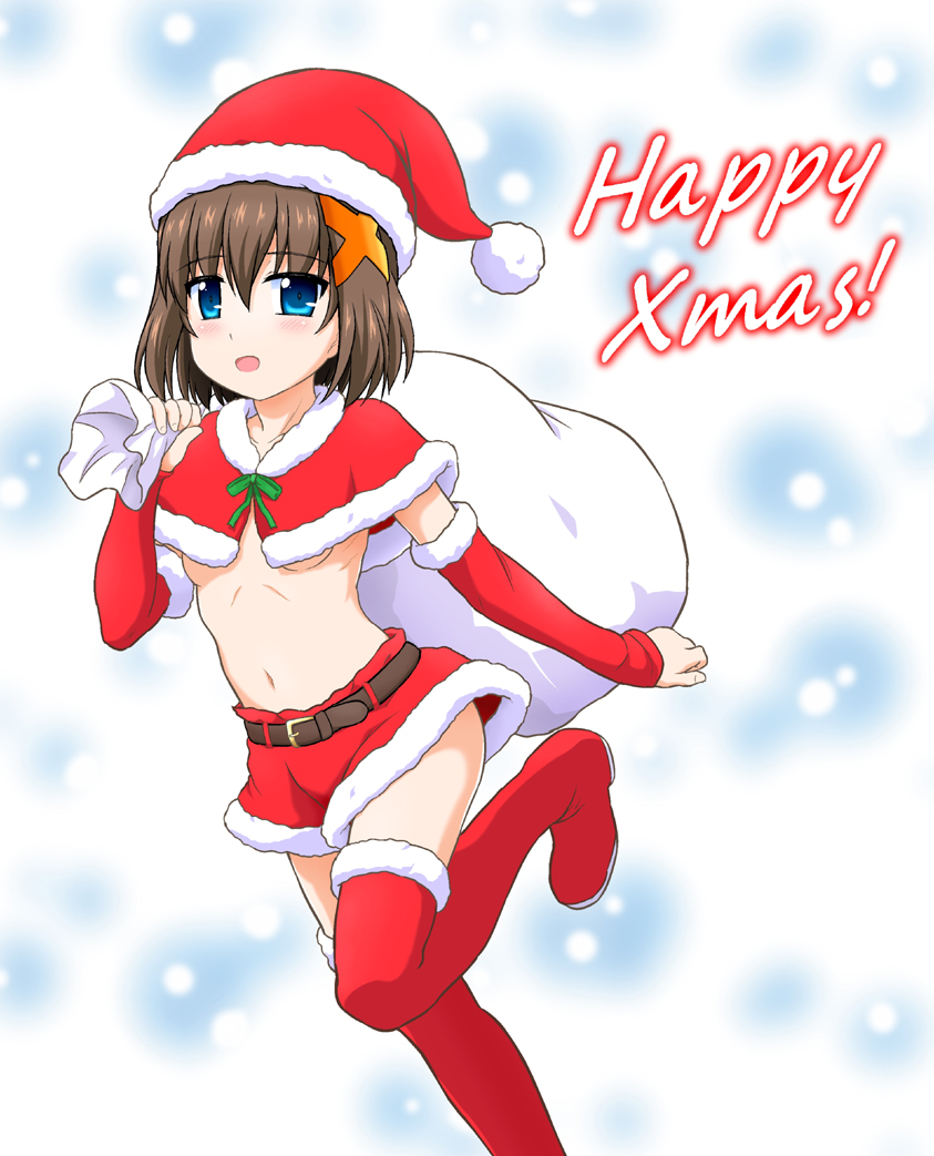 1girl, alternate_costume, belt, black_belt, blue_eyes, blush, boots, breasts