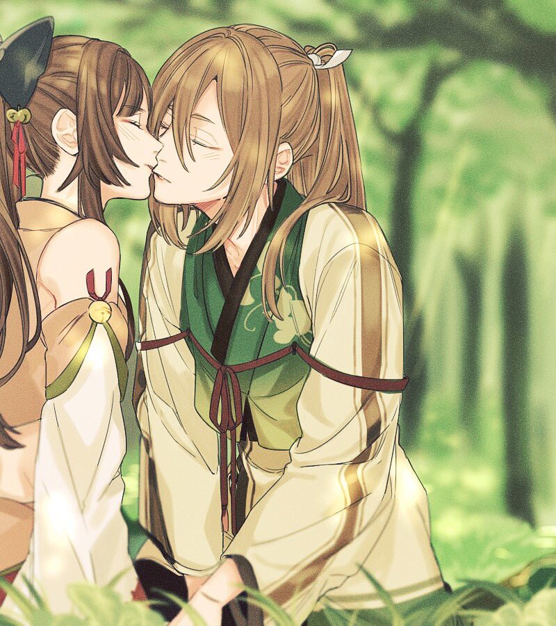 duo, fanart, female, kayo_(ken_ga_kimi), ken_ga_kimi, male, pixiv_id_11338758, suzukake_(ken_ga_kimi)