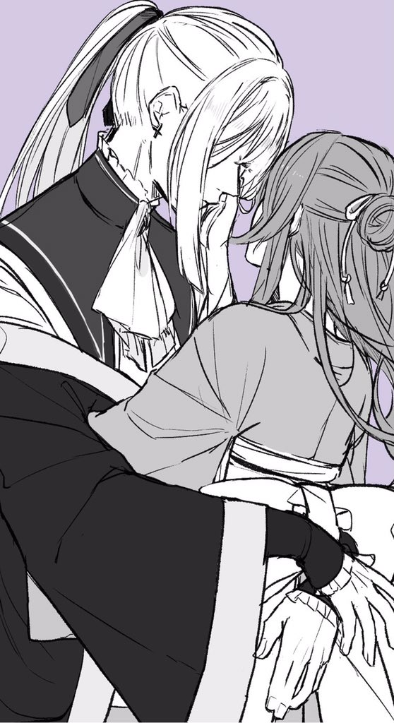 duo, fanart, female, kayo_(ken_ga_kimi), ken_ga_kimi, kuroba_saneaki, male, pixiv_id_11338758