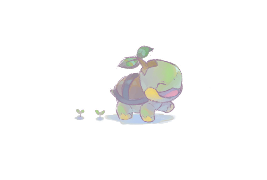 :d, closed_eyes, commentary_request, ham_(ha_inu_mu_0), highres, no_humans, open_mouth, pokemon