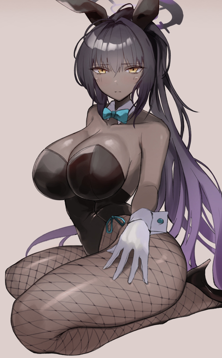 1girl, absurdres, animal_ears, bangs, bare_shoulders, black_footwear, black_hair, black_leotard