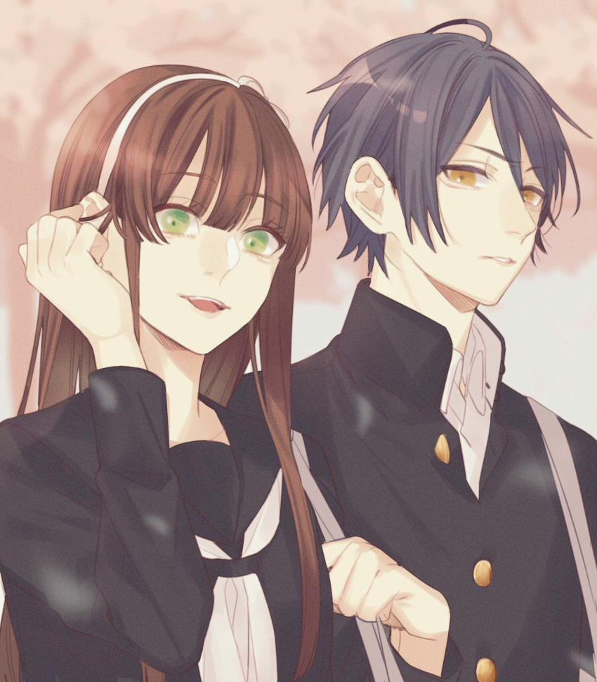 clock_zero, duo, fanart, female, kano_riichiro, kurou_nadeshiko, male, pixiv_id_11338758