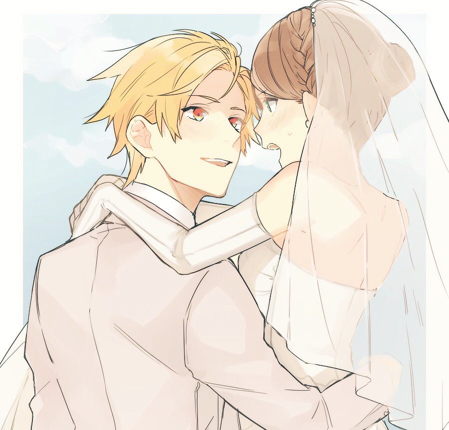 clock_zero, duo, fanart, female, kaga_akira, kurou_nadeshiko, male, pixiv_id_11338758