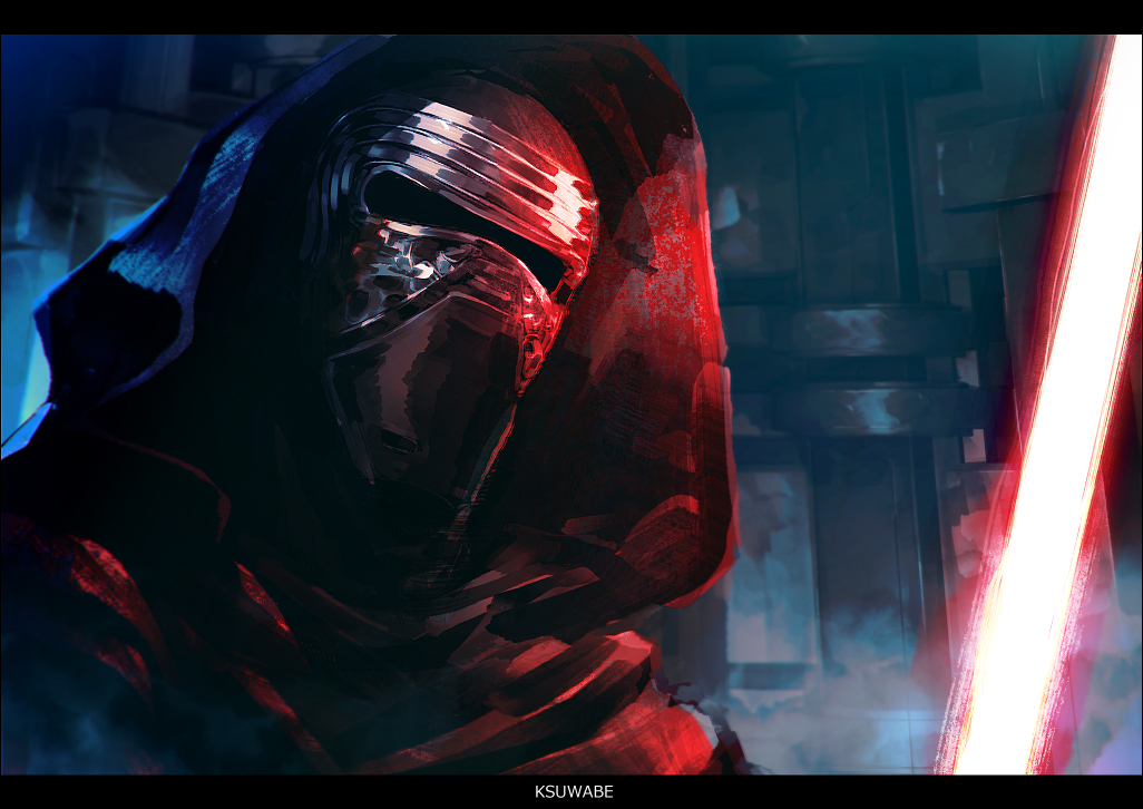 1boy, artist_name, energy_sword, helmet, hood, k-suwabe, kylo_ren, letterboxed