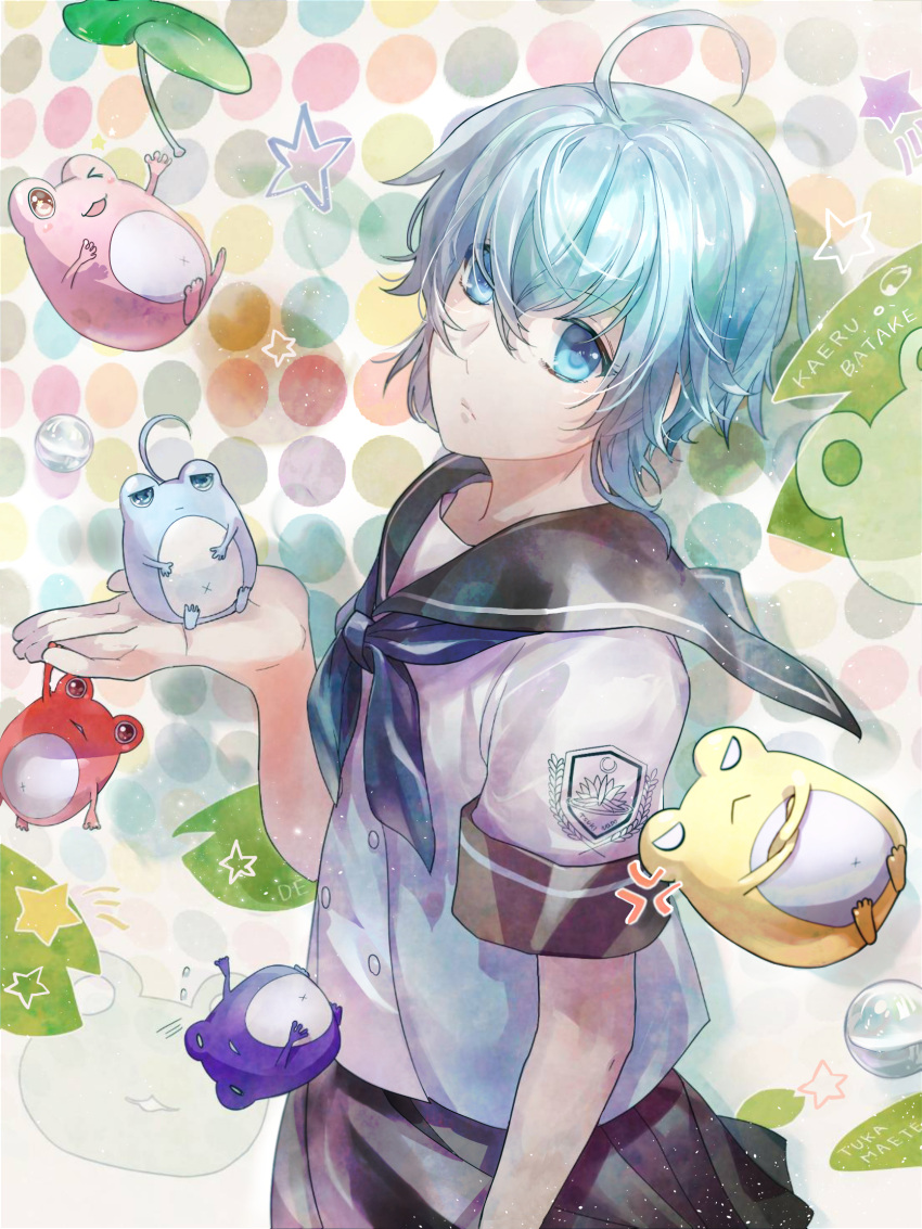 fanart, female, kaeru_batake_de_tsukamaete, male, pixiv_id_5280825, solo, sugano_fuu