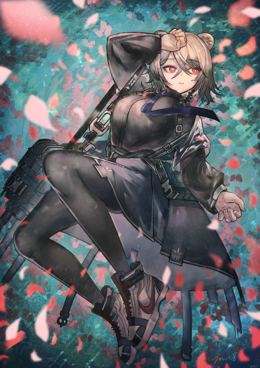 1girl, absinthe_(arknights), animal_ears, arknights, bangs, bear_ears, bear_girl, breasts