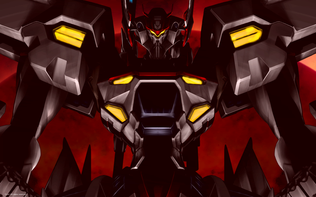 clenched_hands, glowing, looking_at_viewer, mecha, muvluv, muvluv_alternative, muvluv_total_eclipse, no_humans