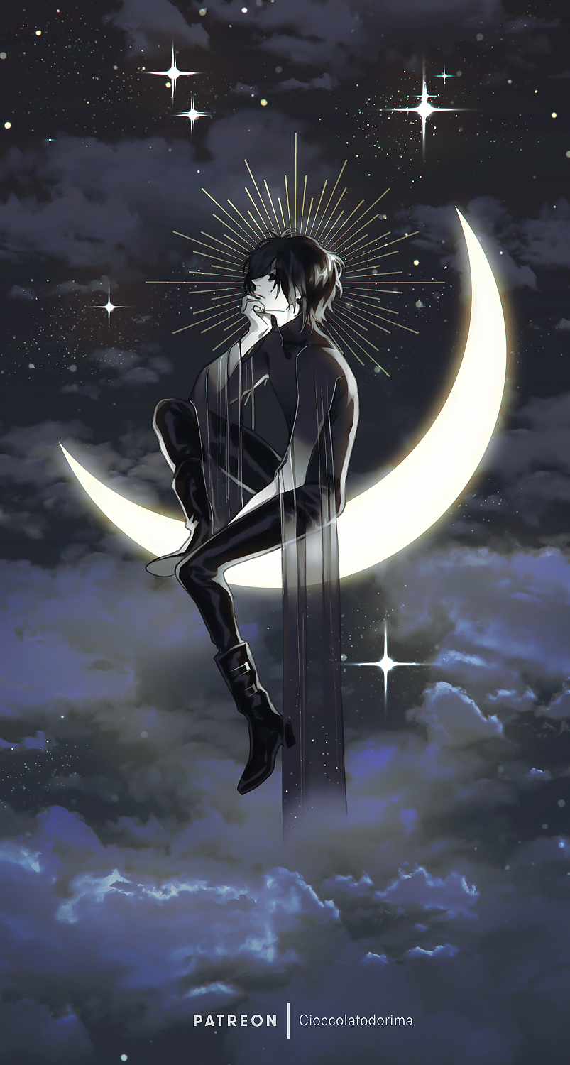 above_clouds, artist_name, black_eyes, black_footwear, black_hair, black_pants, black_shirt, boots