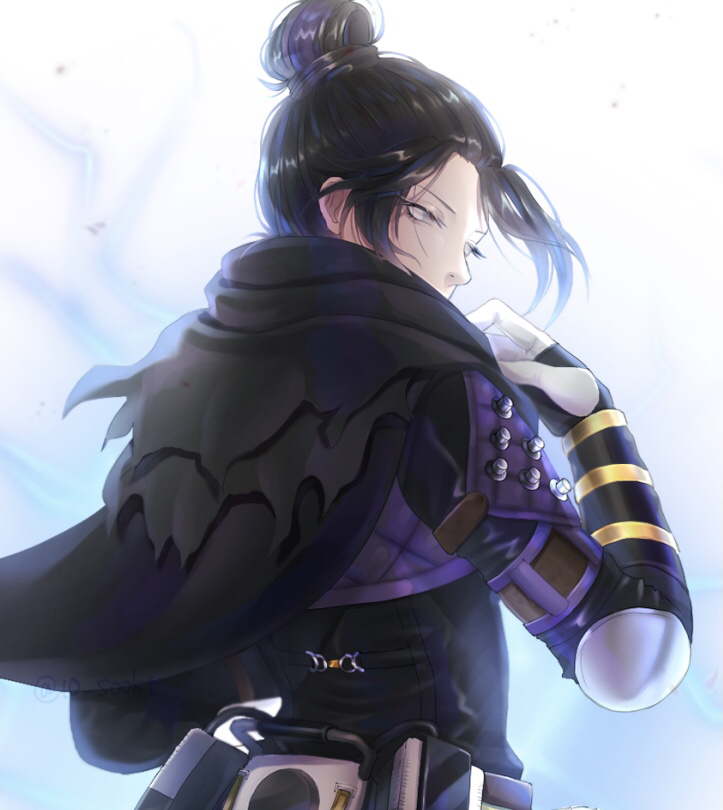 1girl, animification, apex_legends, azuha, bangs, black_bodysuit, black_scarf, bodysuit