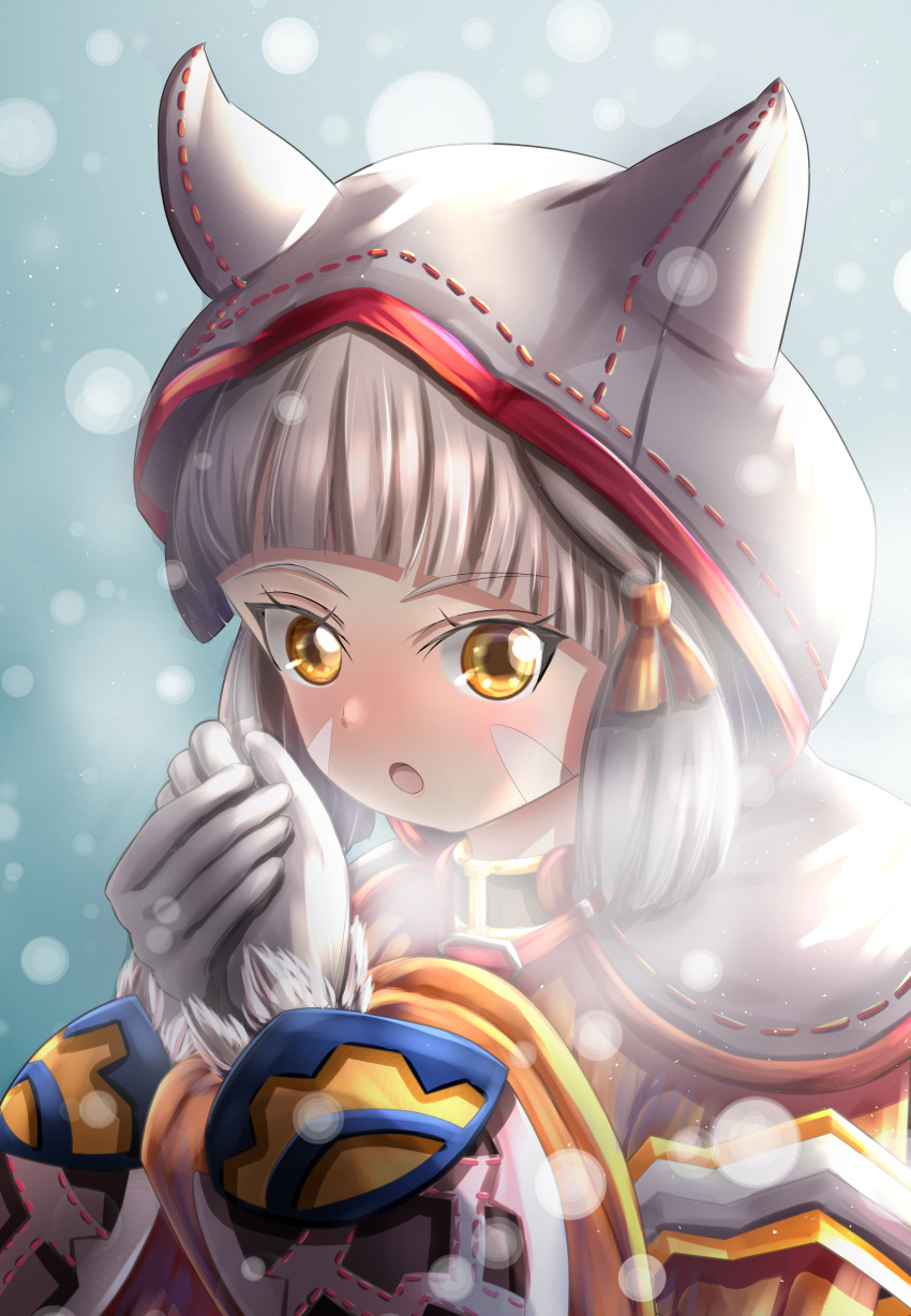 1girl, absurdres, animal_ears, animal_hood, bangs, blunt_bangs, bodysuit, breath
