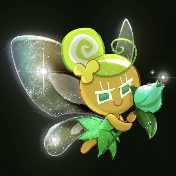 1girl, cookie, cvlvuse, dress, fairy, fairy_cookie, flower, food