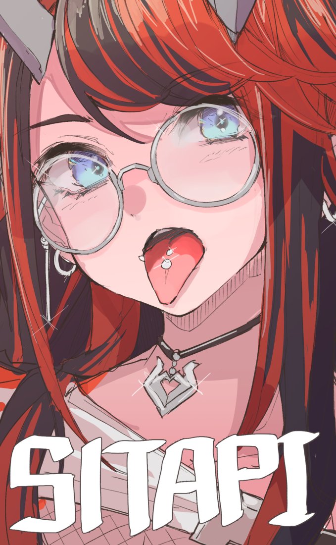 1girl, bangs, black_hair, blue_eyes, blush, commentary_request, demon_girl, demon_horns