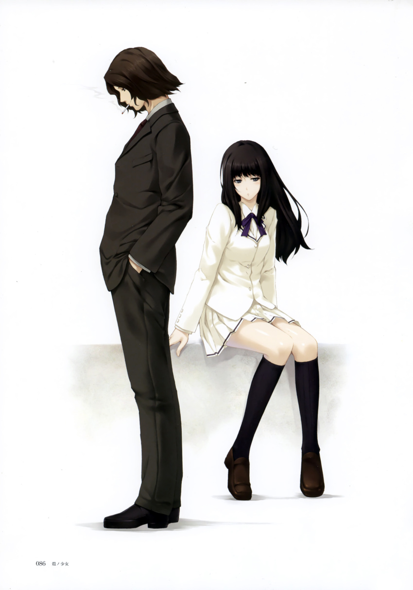 kara_no_shoujo, kuchiki_toko, seifuku, smoking, sugina_miki, tokisaka_reiji