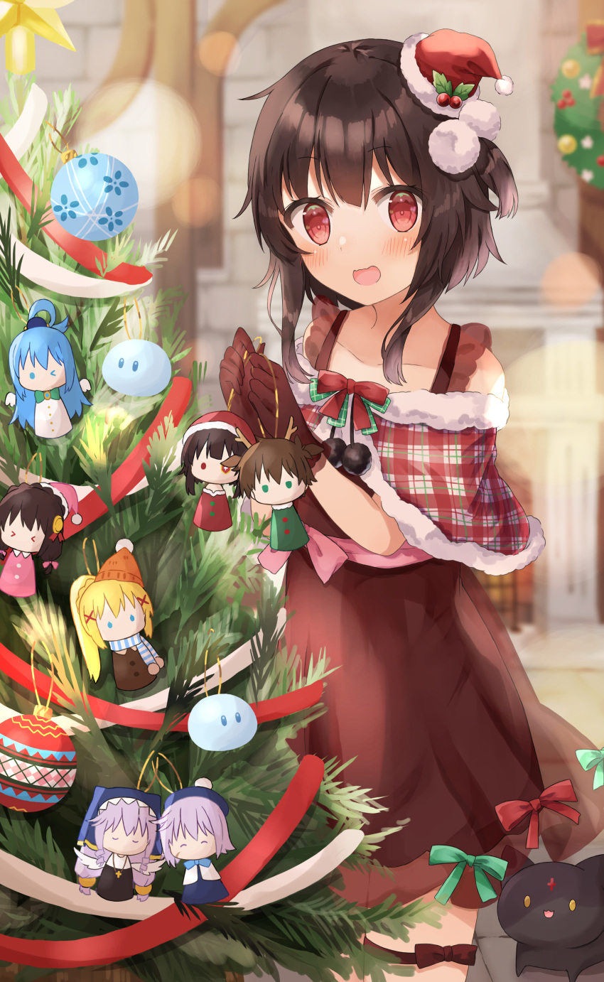 1girl, absurdres, alternate_costume, aqua_(konosuba), bangs, bare_shoulders, blush, character_doll