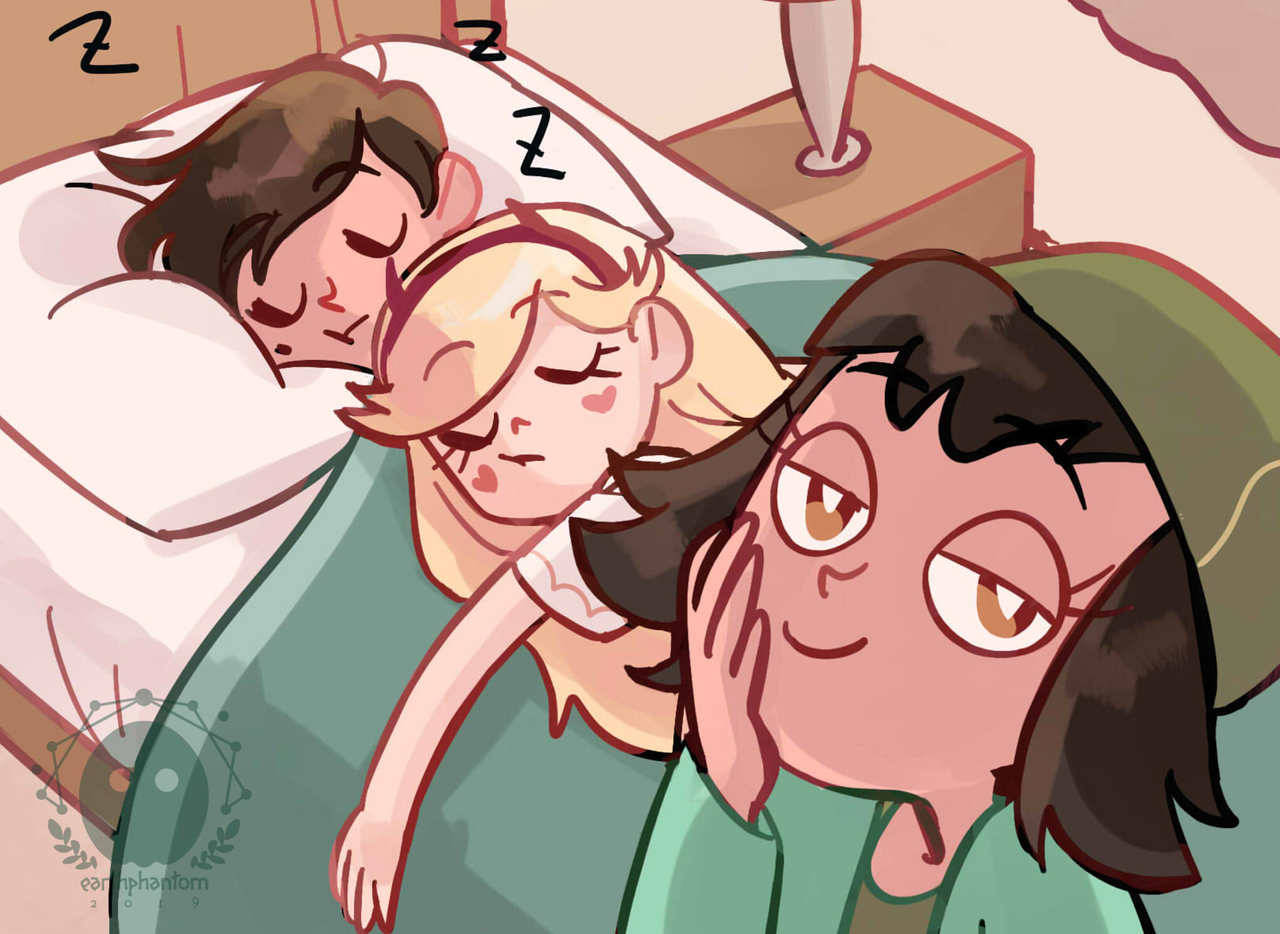 1boy, 2girls, black_hair, blonde_hair, brown_eyes, brown_hair, female, janna_ordonia