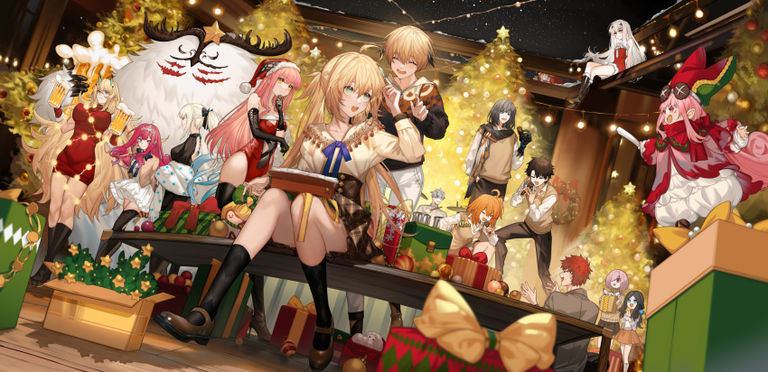 6+girls, ahoge, arlizi, artoria_pendragon_(caster)_(fate), artoria_pendragon_(fate), bangs, blonde_hair, blush