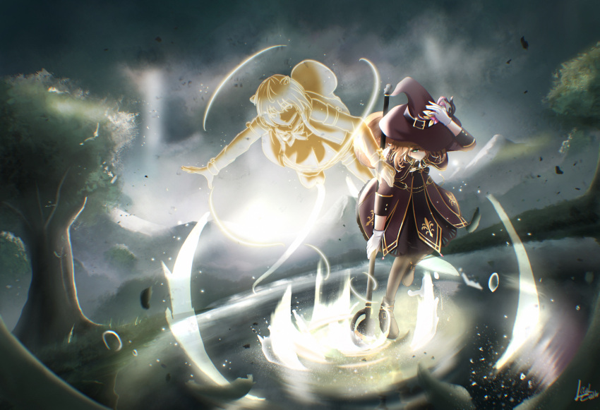 1girl, animal_ears, ayunda_risu, brown_capelet, brown_skirt, capelet, flying, gloves