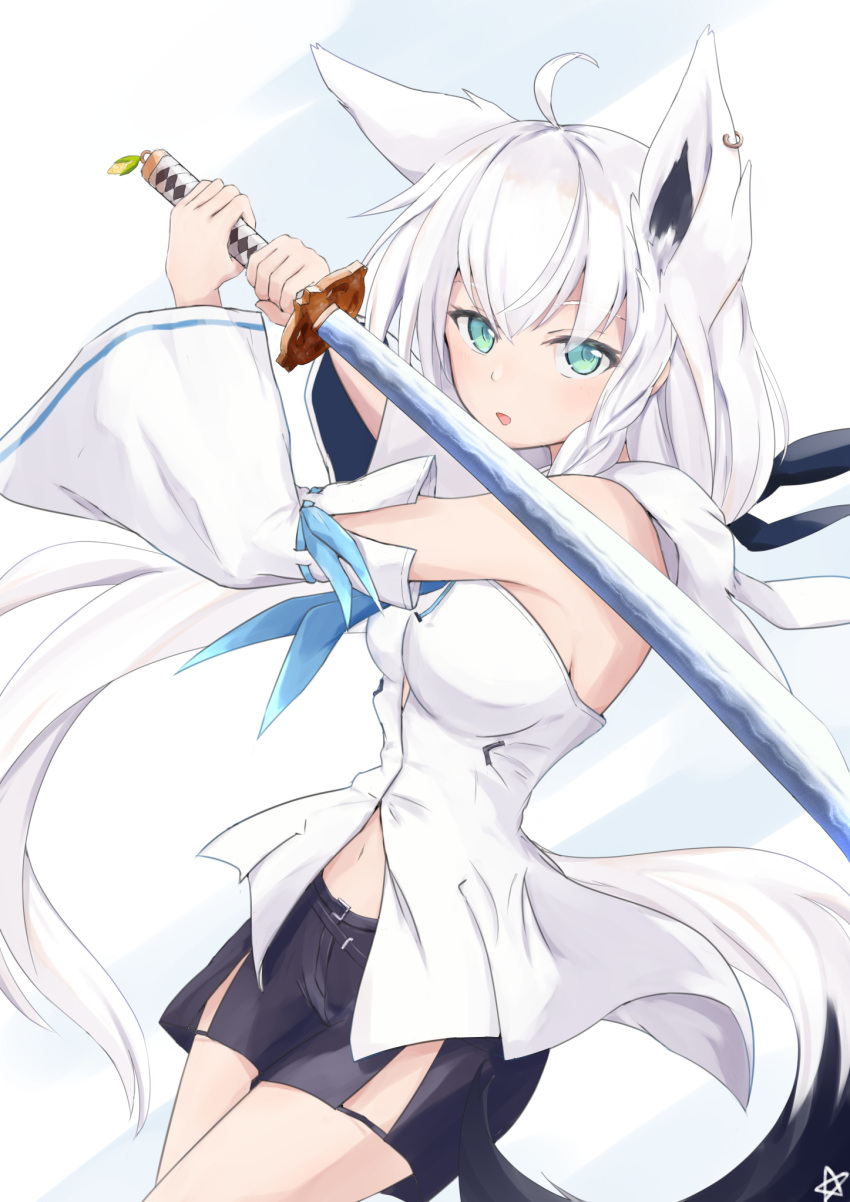 1girl, ahoge, animal_ears, bangs, black_bow, black_shorts, blush, bow