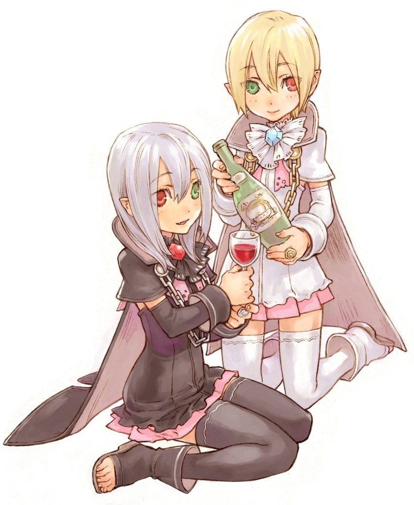 harvest_moon, heterochromia, iris_blanche, iris_noire, iwasaki_minako, rune_factory, thigh-highs