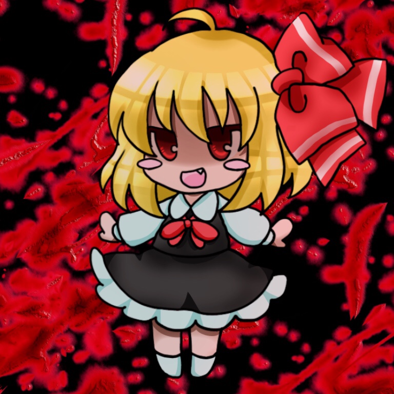 1girl, :d, artist_request, ascot, black_dress, blonde_hair, blush_stickers, collared_shirt