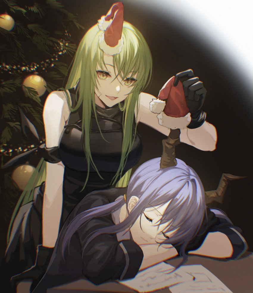 arknights, bangs, bare_shoulders, black_gloves, black_jacket, black_shirt, blue_hair, breasts