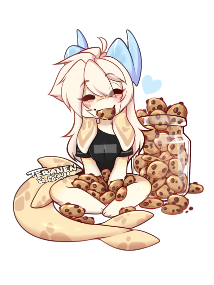 1girl, black_shirt, blush, closed_eyes, cookie, eyebrows_visible_through_hair, facing_viewer, food