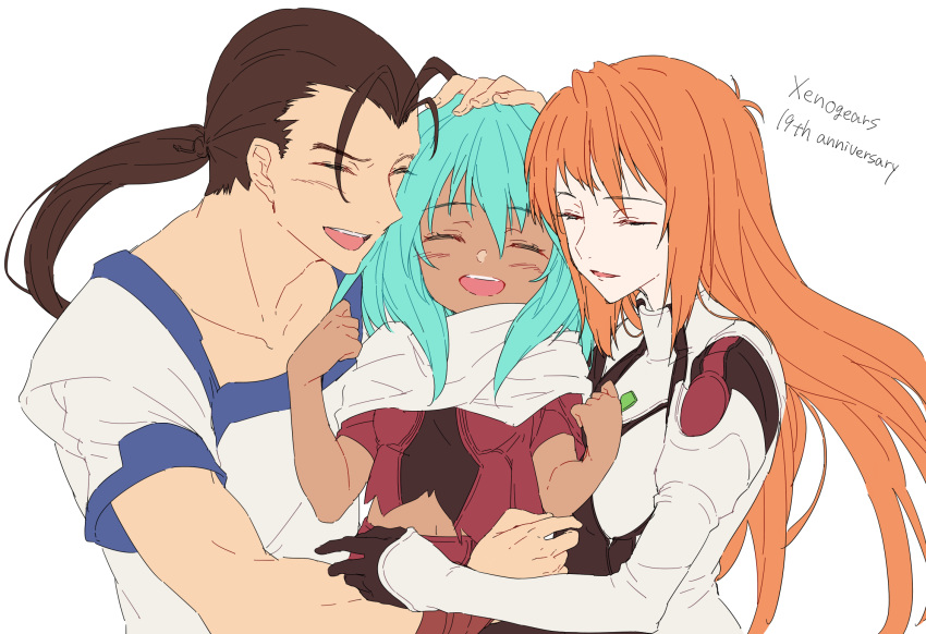 2girls, breasts, dark-skinned_female, dark_skin, elhaym_van_houten, emerada_(xenogears), fei_fong_wong, gloves