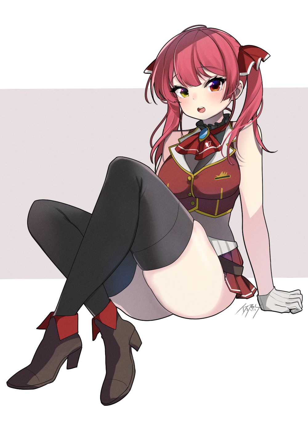 1girl, bare_shoulders, black_choker, blush, bow, choker, eyebrows_visible_through_hair, frilled_choker